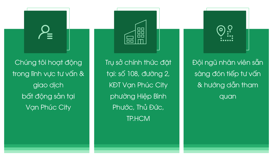 Phú Hưng Land hoạt động trong lĩnh vực tư vấn và giao dịch bất động sản tại Vạn Phúc city, có trụ sở đặt tại 108 đường 2, khu đô thị vạn phúc, hiệp bình phước, thủ đức.